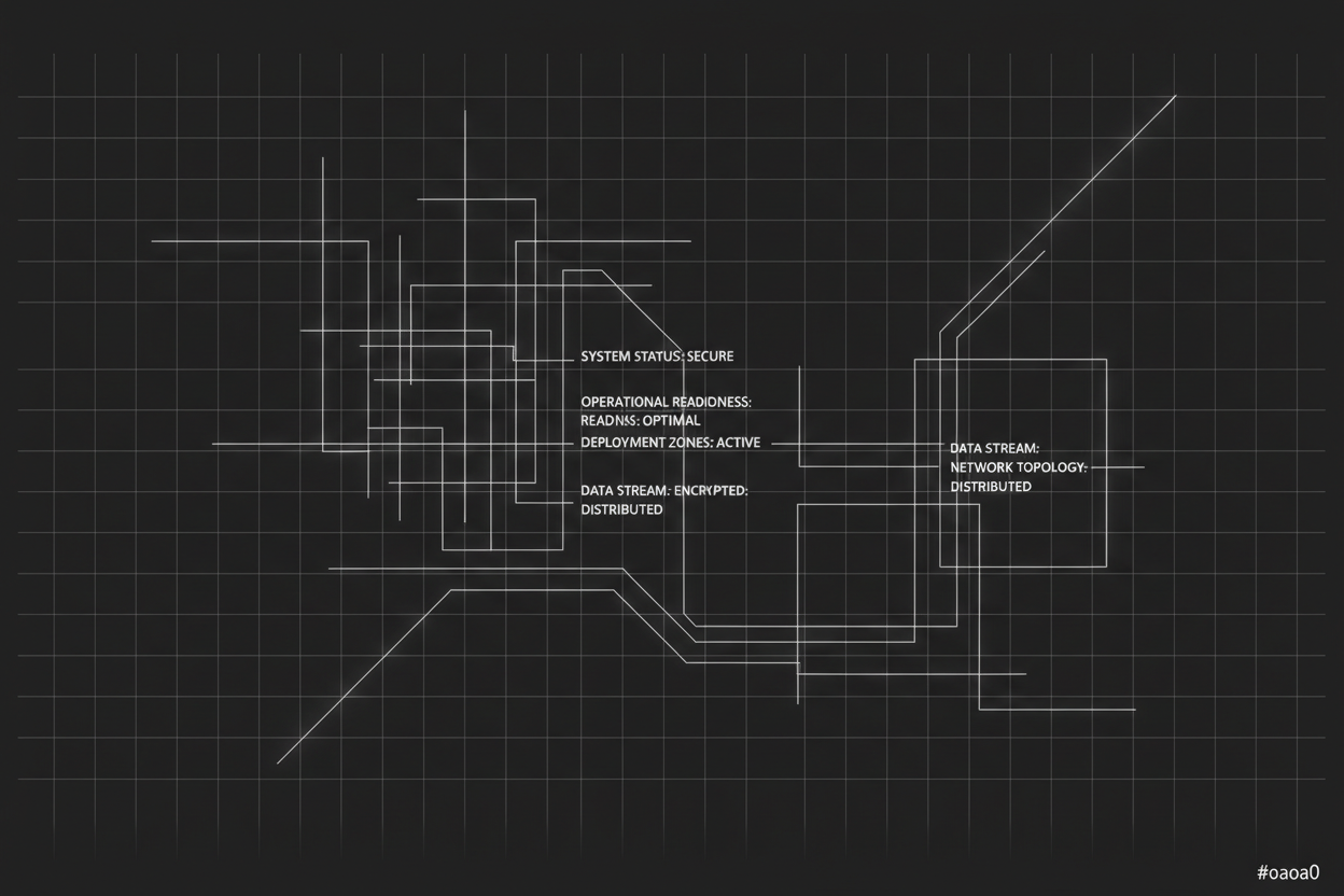 Hero 1 — Geometric grid fading to black